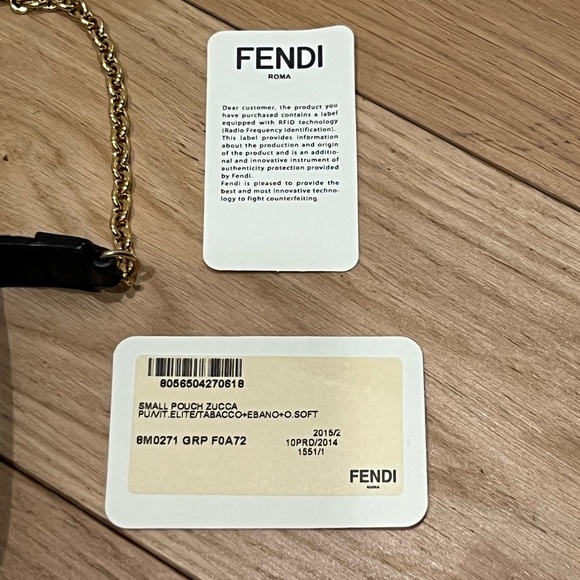 Authentic Fendi Small Leather Pouch Bag - Picture 10 of 10
